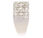 Epiphany Platinum-Clad Diamonique Multi-Stone Wide Band Ring Size 9